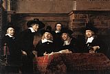Rembrandt Famous Paintings - Sampling Officials of the Drapers' Guild